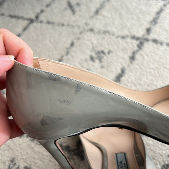Prada Saffiano Stilleto Pumps Heels Pointed Toe sz 6 / 36 - Picture 7 of 15